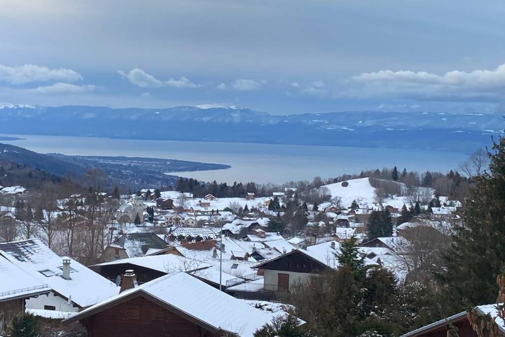 Duplex En Station Vue Sur Lac Leman Thollon-les-Memises Exterior foto