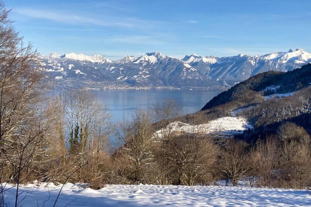 Duplex En Station Vue Sur Lac Leman Thollon-les-Memises Exterior foto